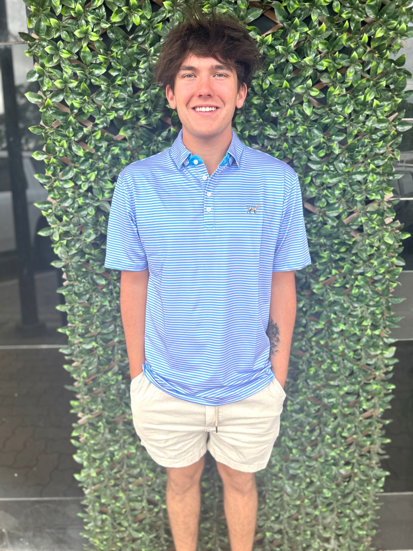 Men| Pink/Blue signature polo