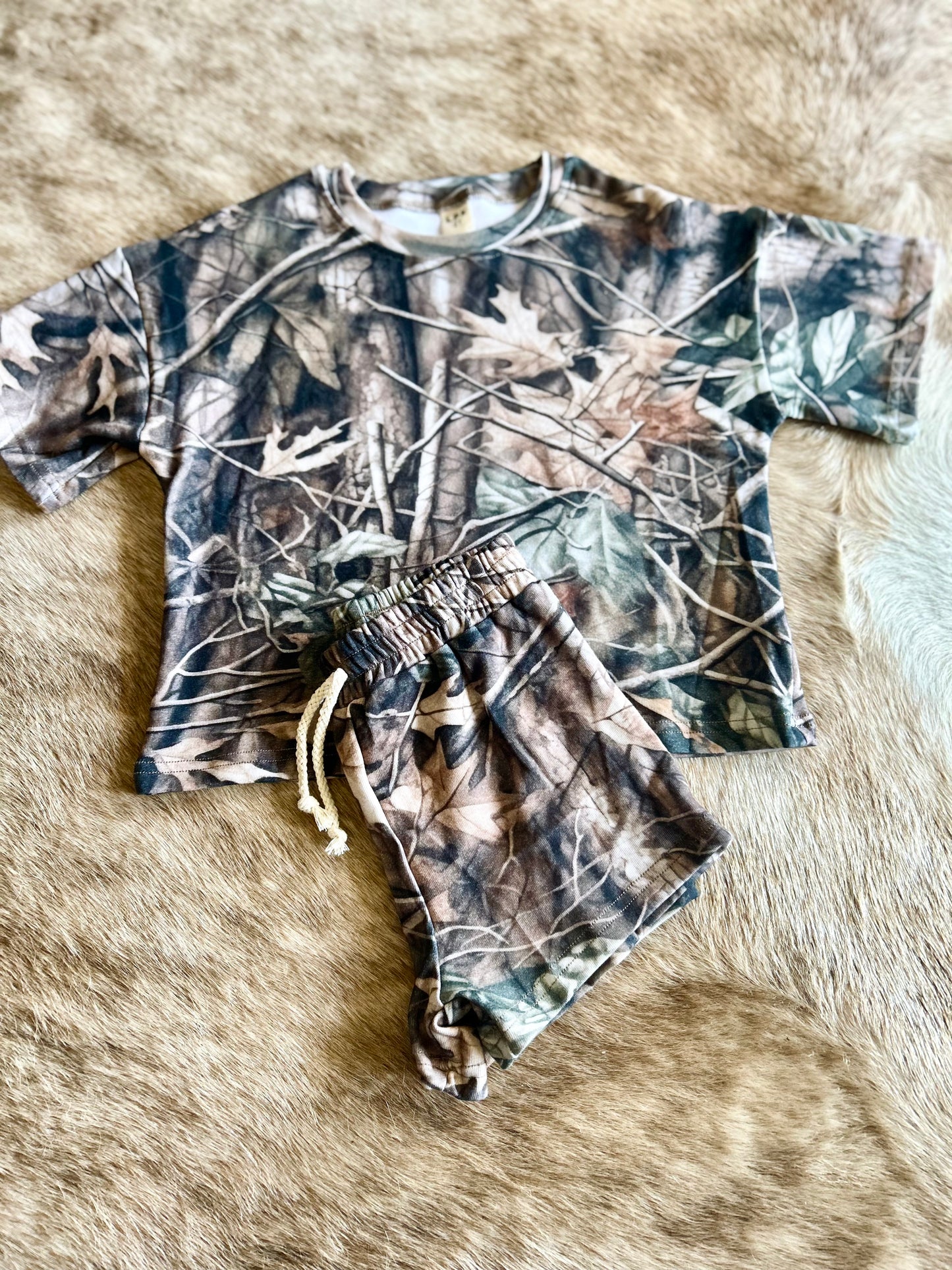 Shorts Set| Brown Camo
