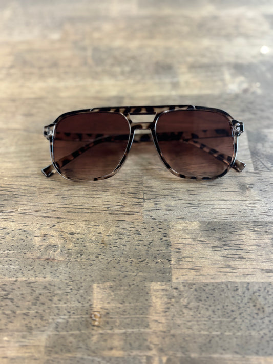 Grey Leopard Sunglasses