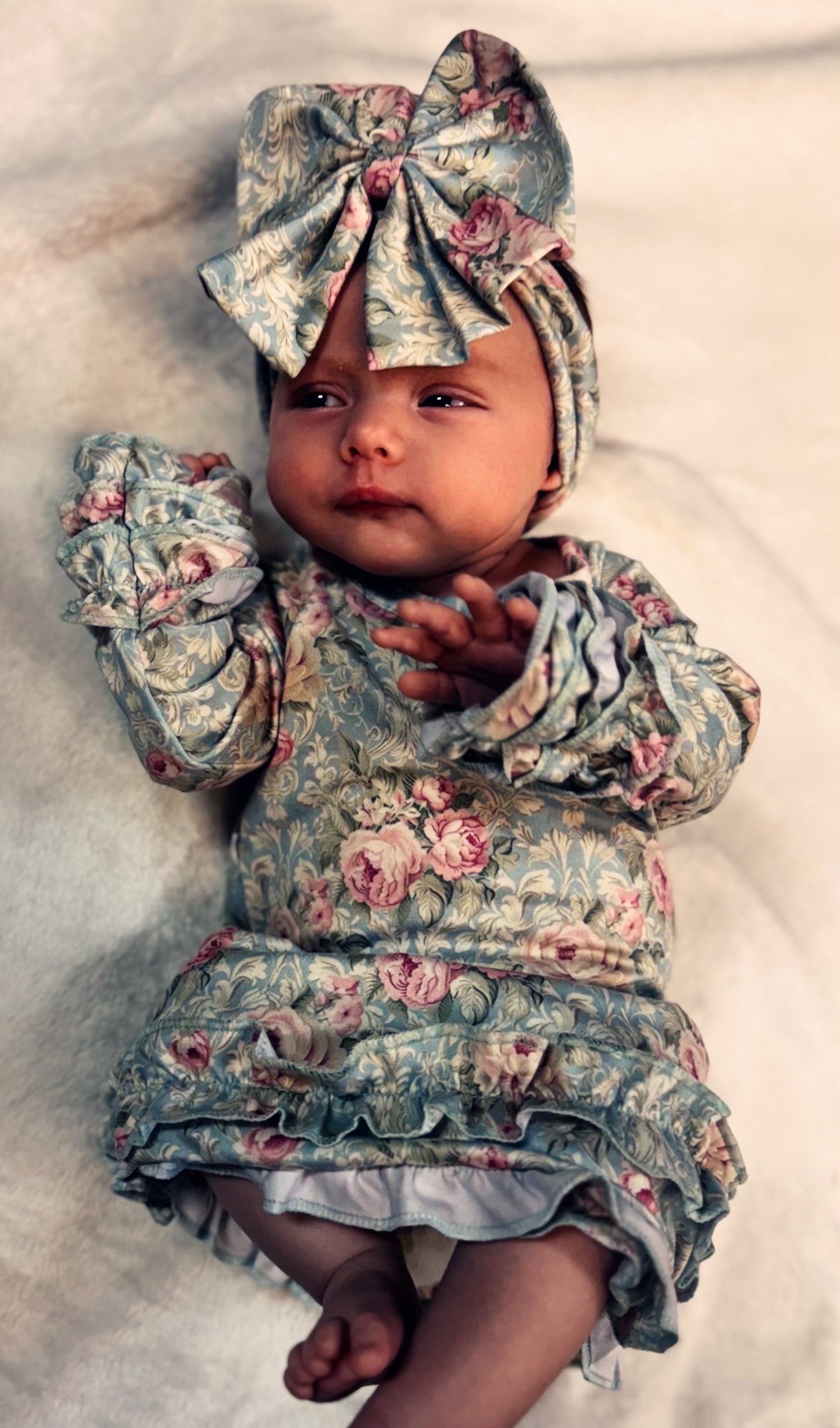 Aqua Antique Baby Gown