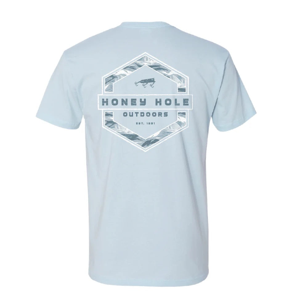 Mens| Redfish Hex Light Blue Tee
