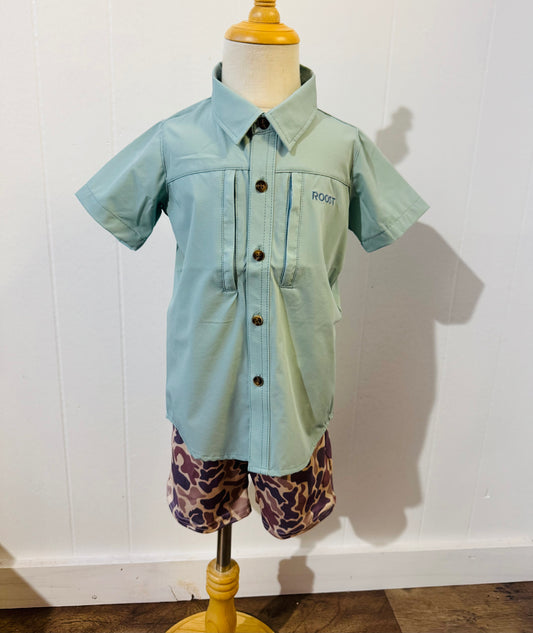 Roost Blue Button Down
