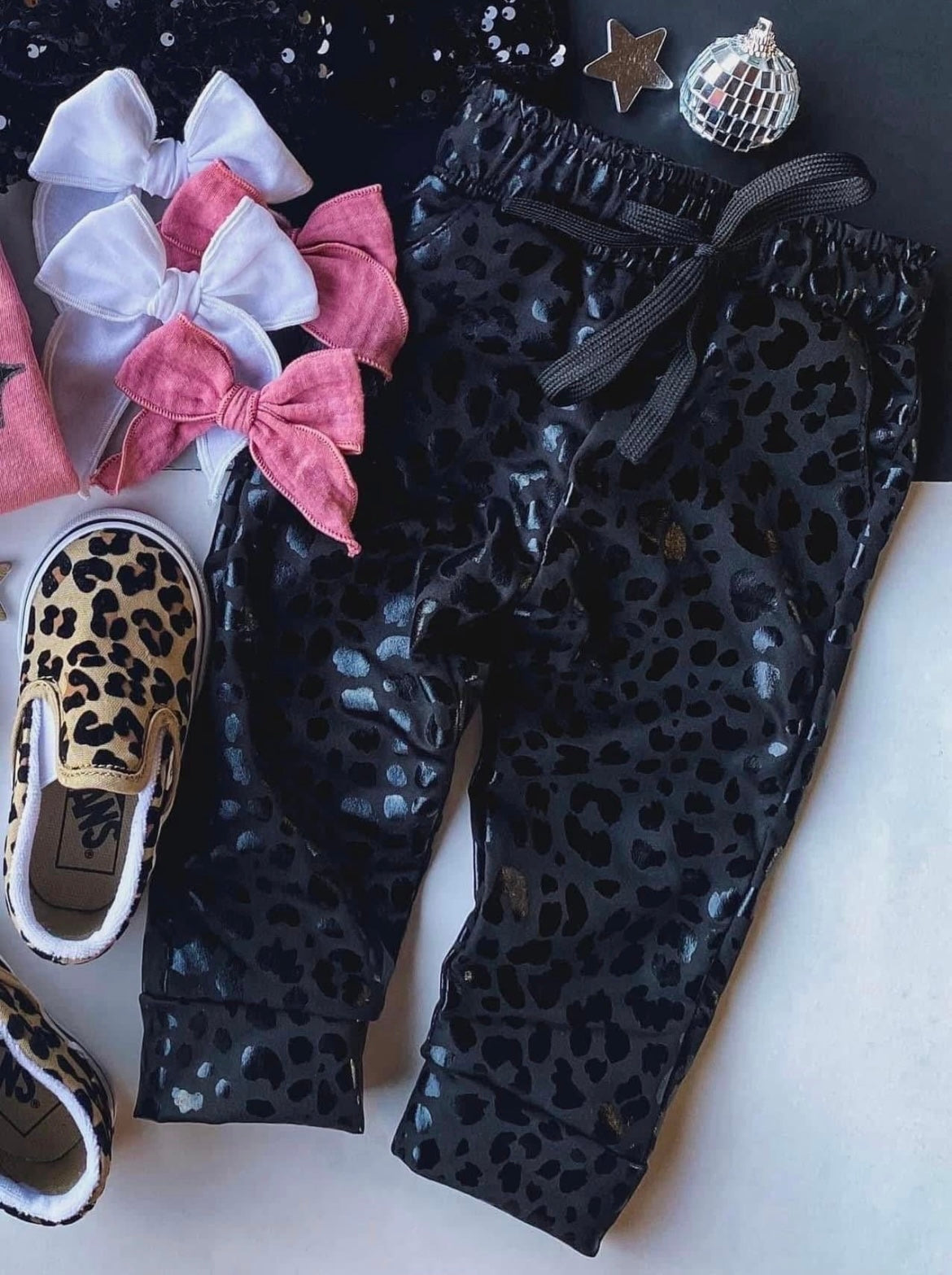 Pleather Leopard Joggers