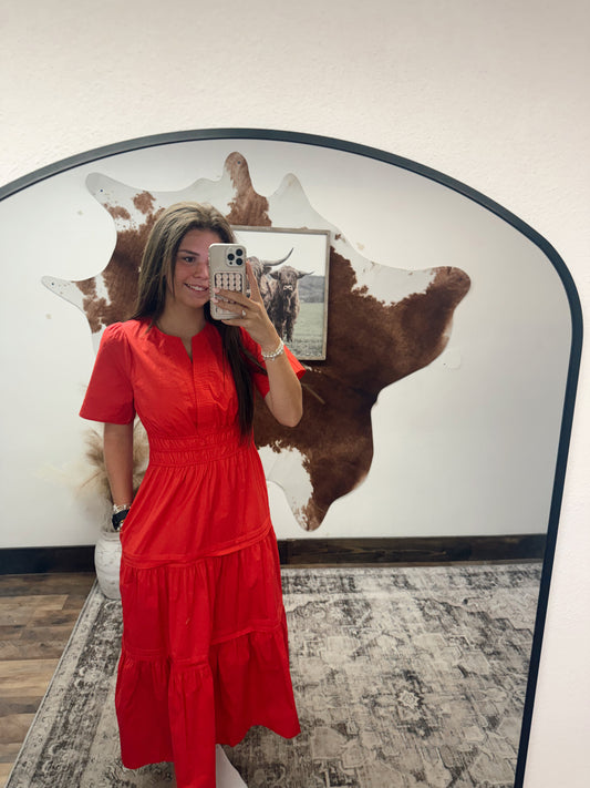 Flowy Red Dress