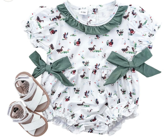 Girls Duck Romper