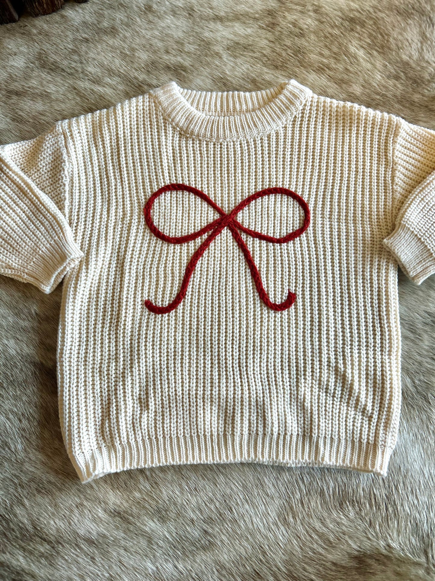 Red Bow Sweater
