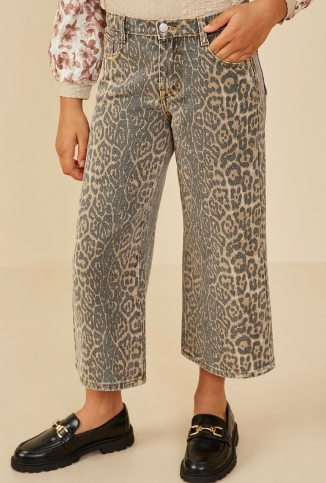 Girls Cheetah Jeans