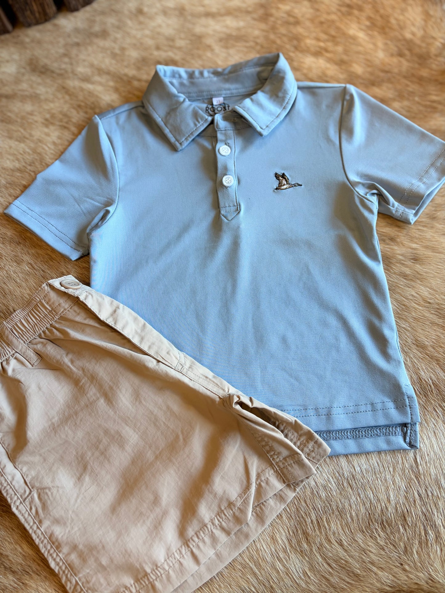 Boys| Blue Roost solid polo