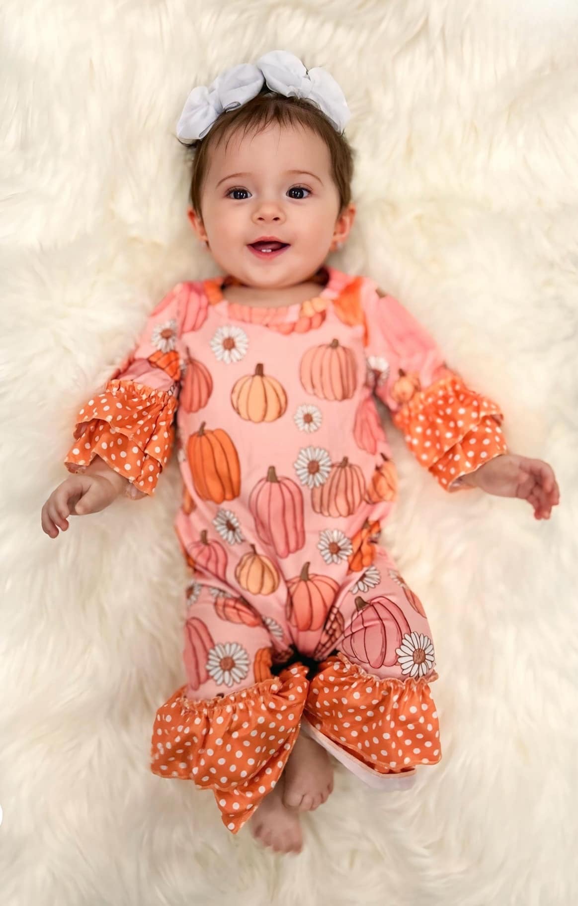 Pink Pumpkin Romper