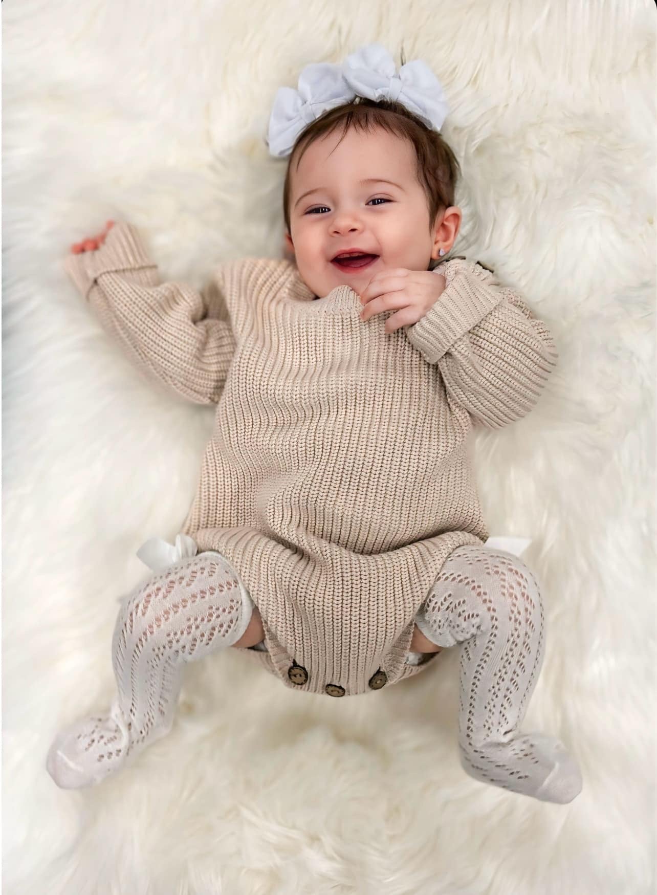 Knitted Long Sleeve Romper