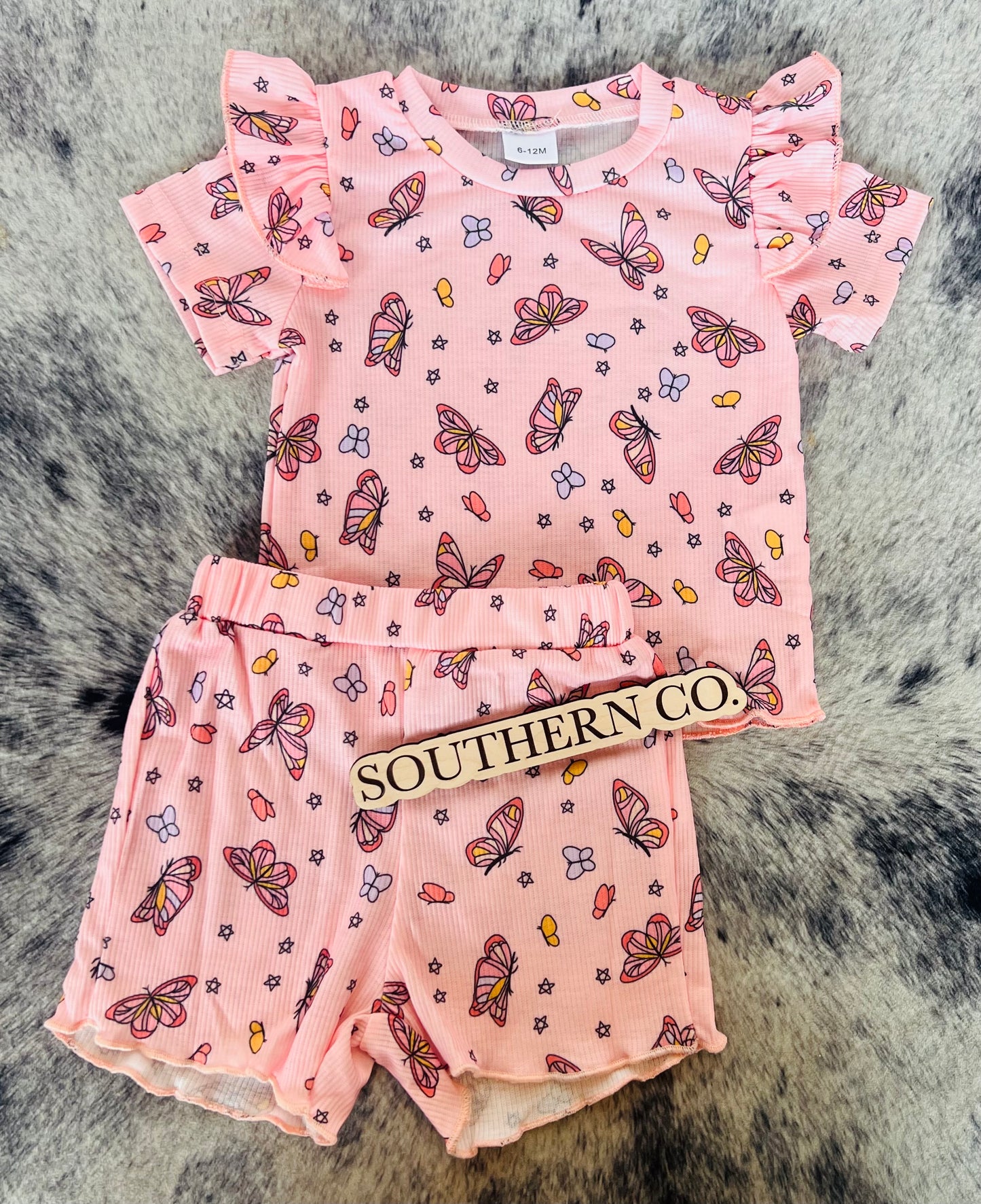 Butterfly Pink Short Set