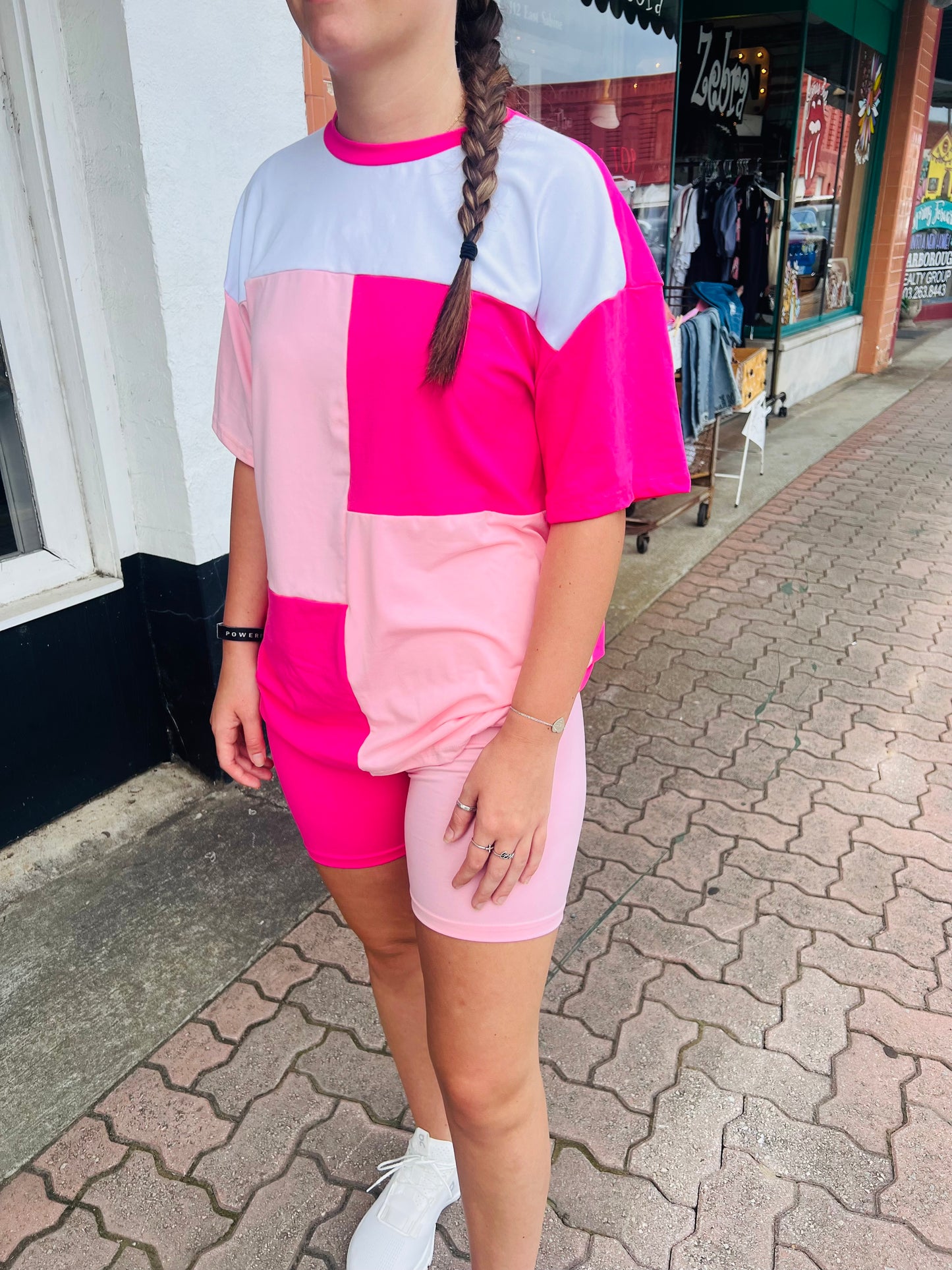 Pink Colorblock 2 Piece Set