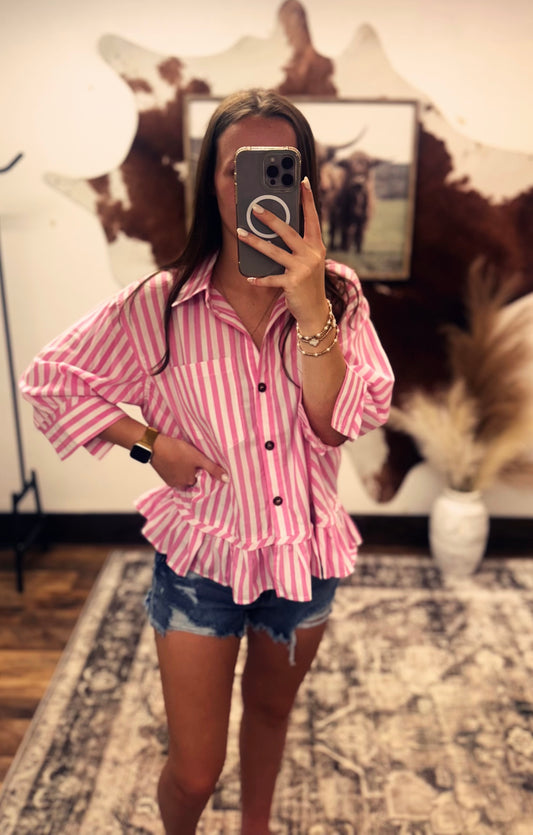 Striped Bell Top
