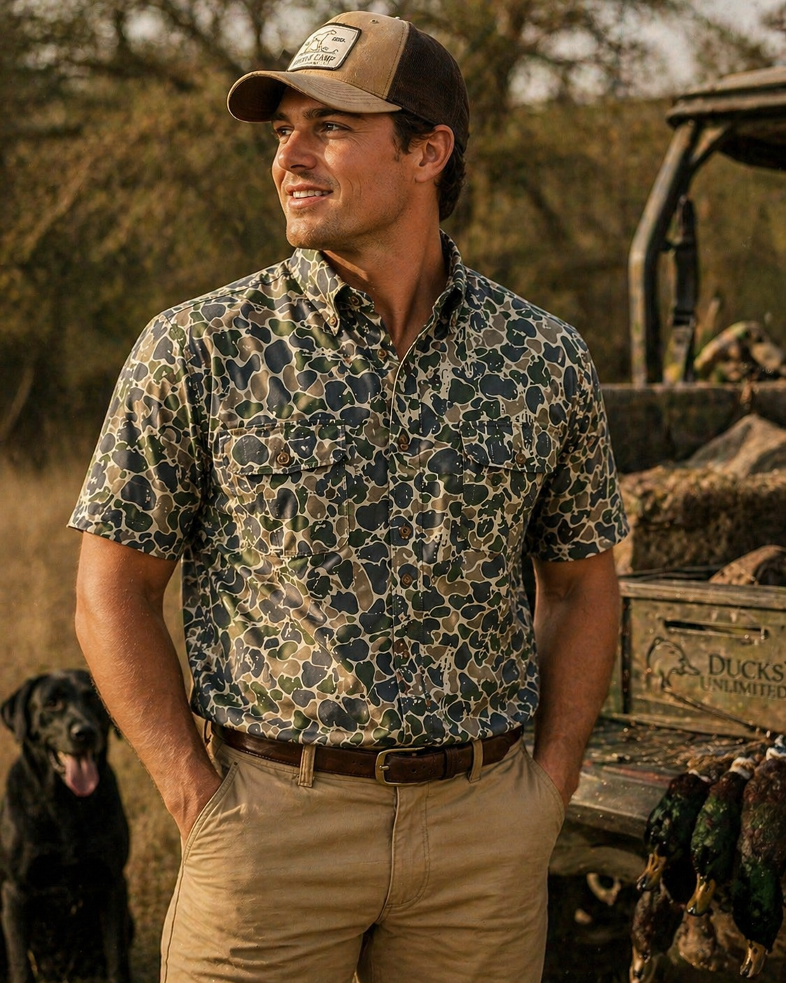 Backwoods Camo Button down