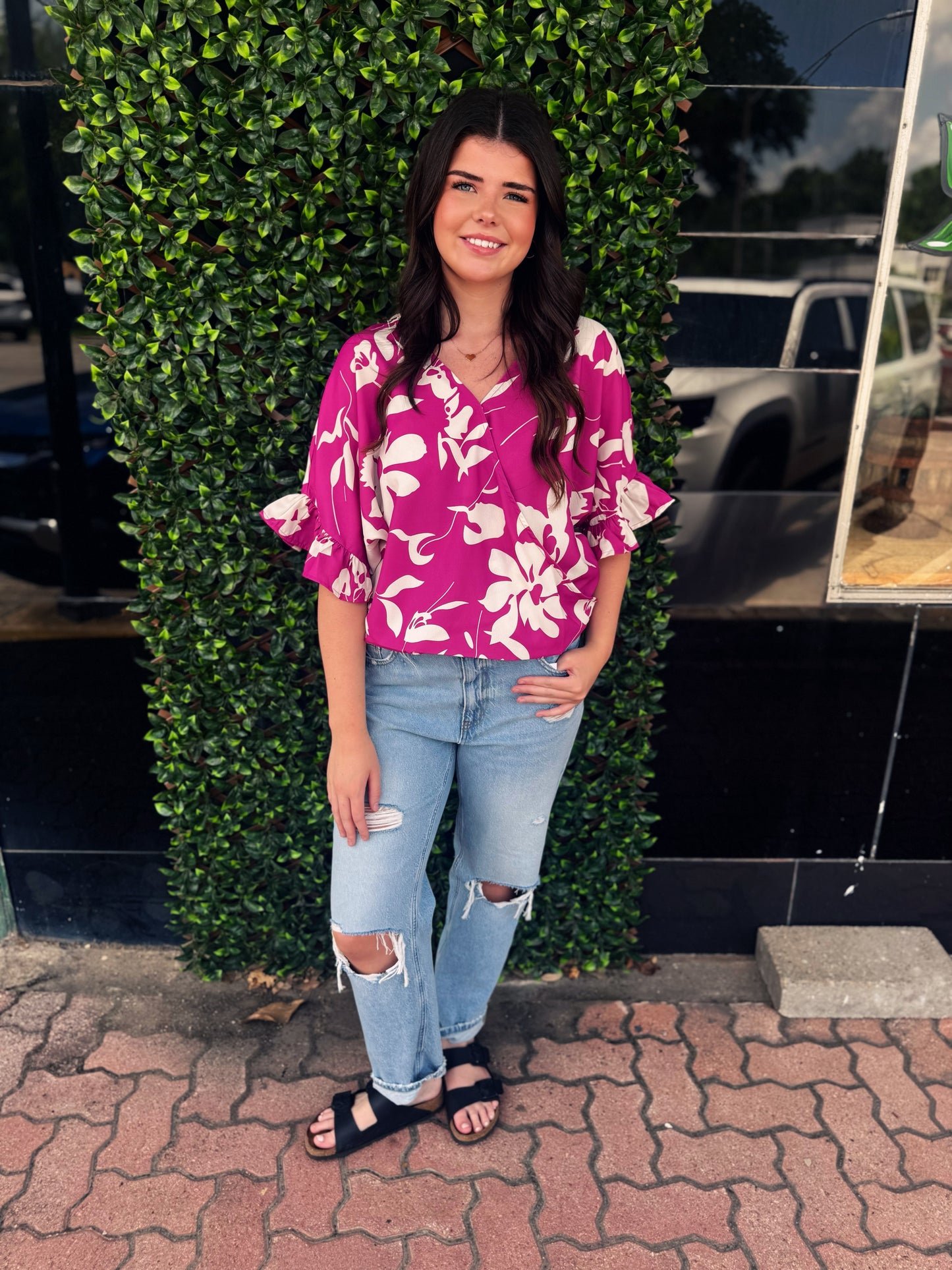 Purple Floral Top