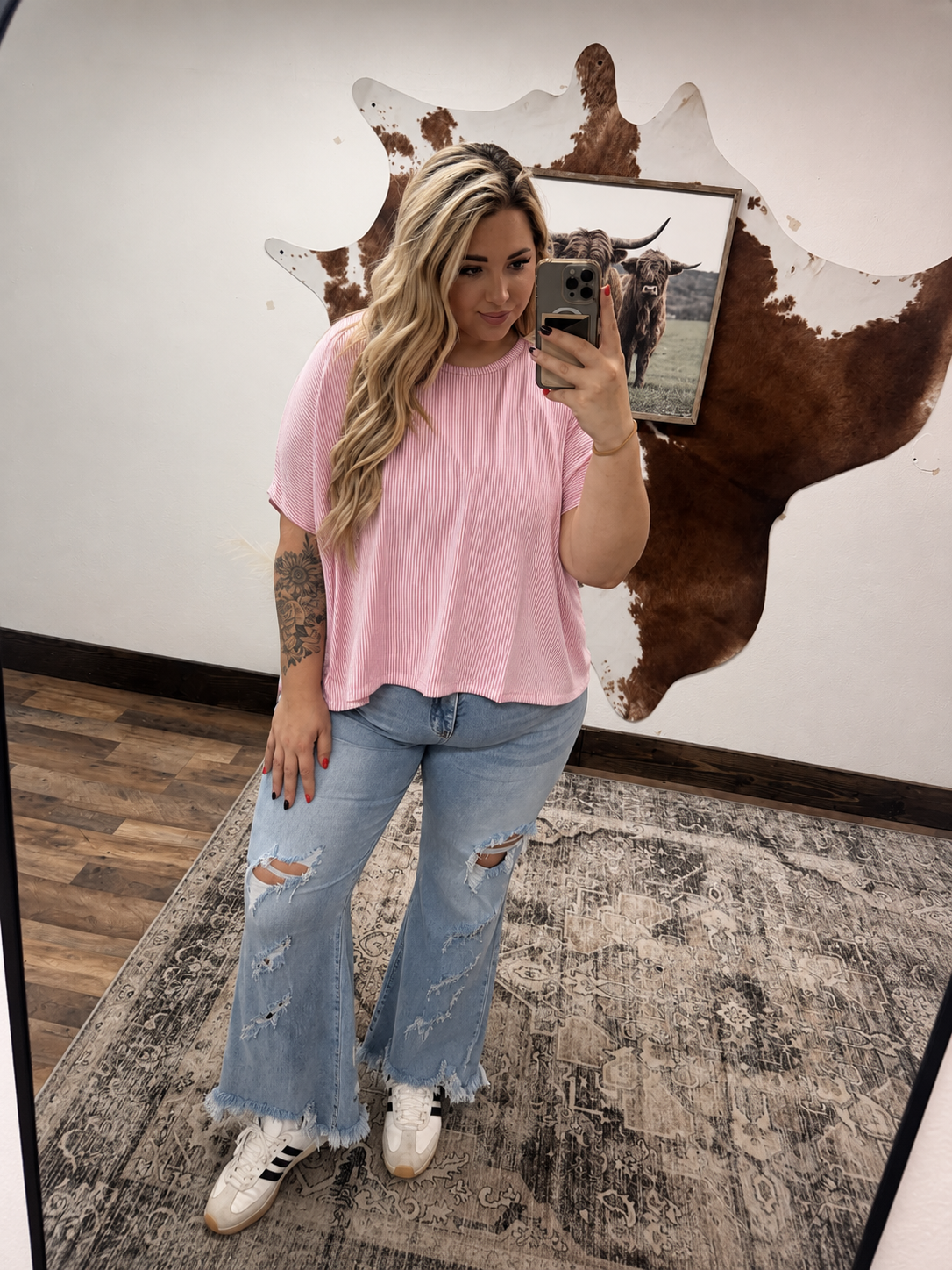Petal Pink Ribbed Top