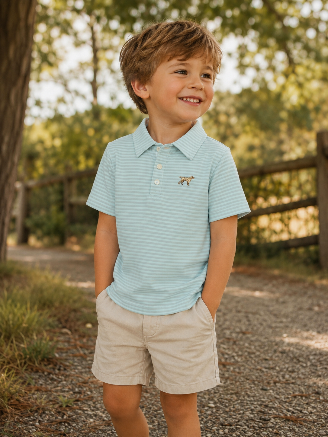 Kids| Teal signature polo