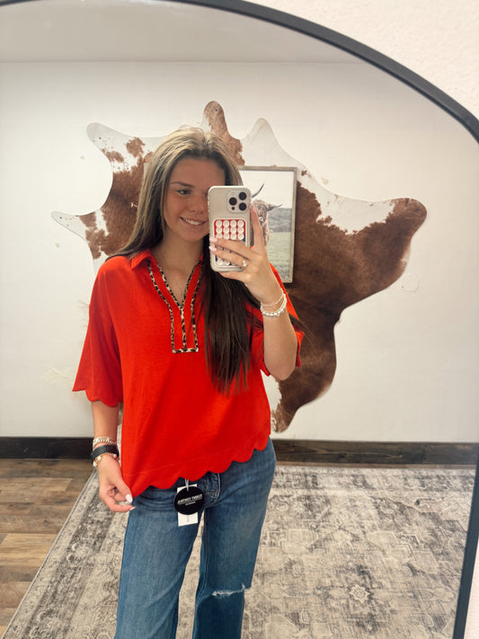 Ruby Cheetah Top