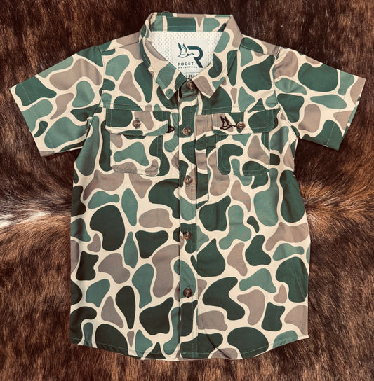 Roost Camo Button Down