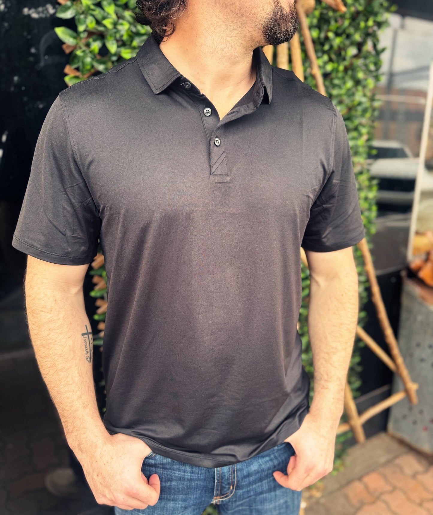 Mens Black Polo
