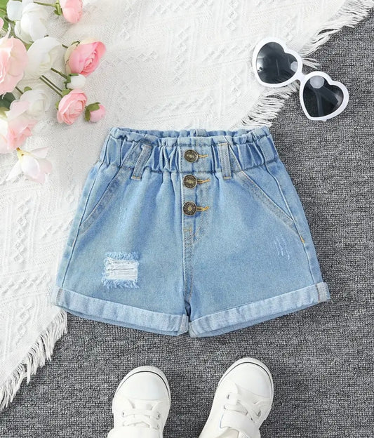 Infant Distressed Jean Shorts