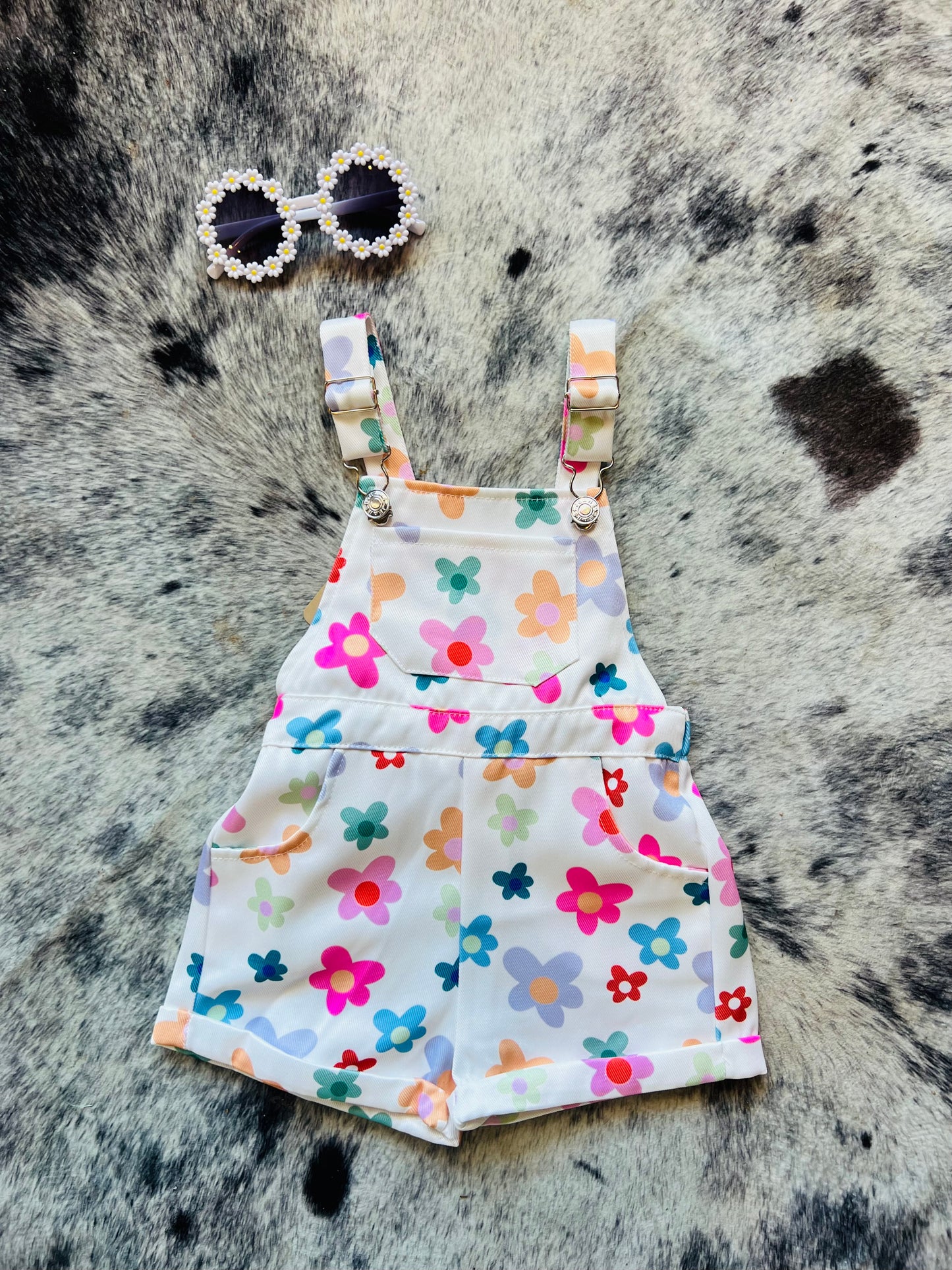 Gemma Floral Short Overalls