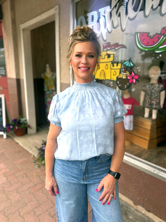 Blue Floral Top