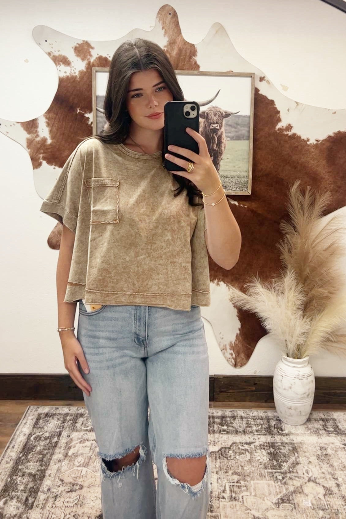 Brown Pocket Tee