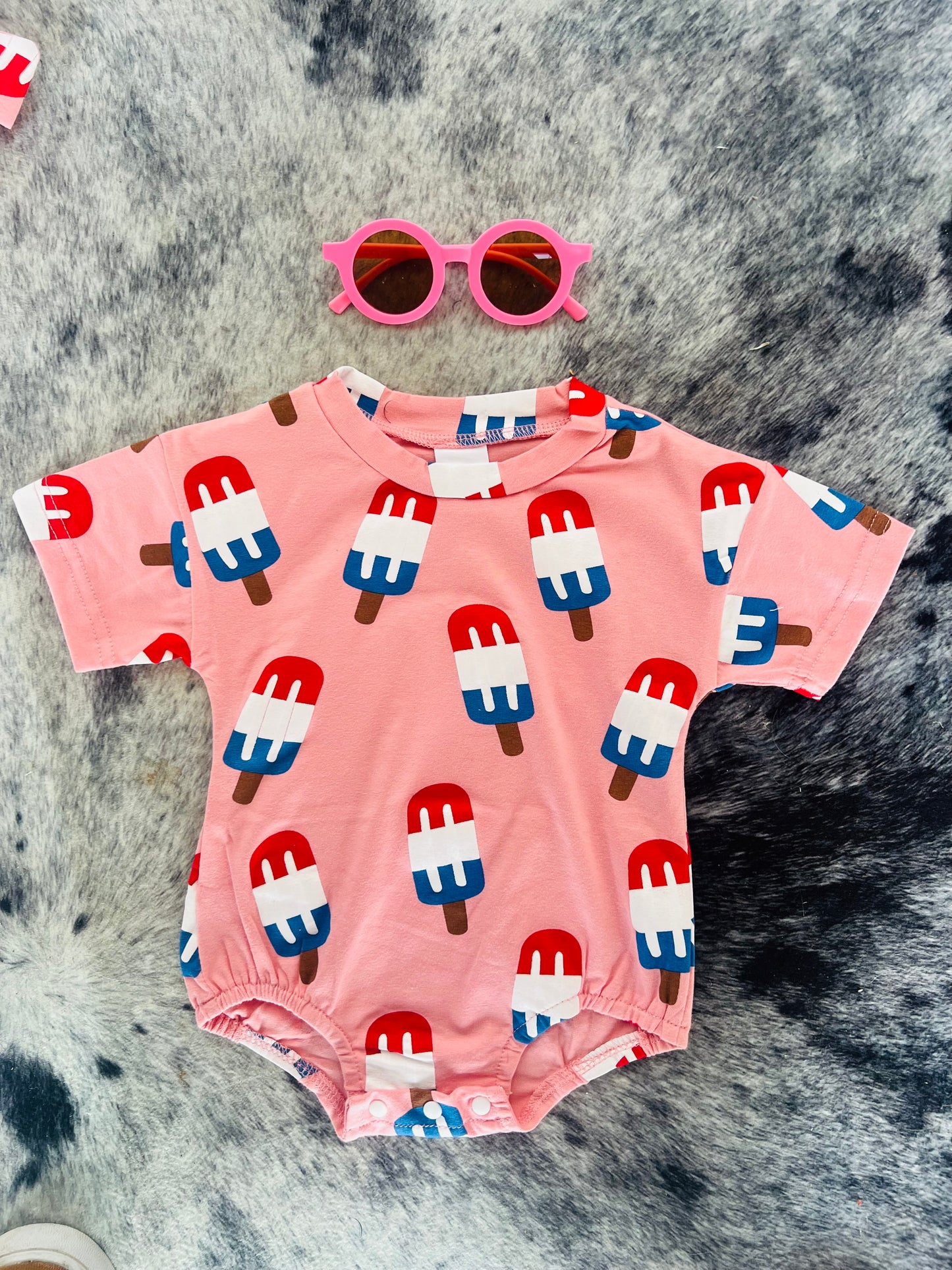 Popsicle Bubble Romper W/ Bow