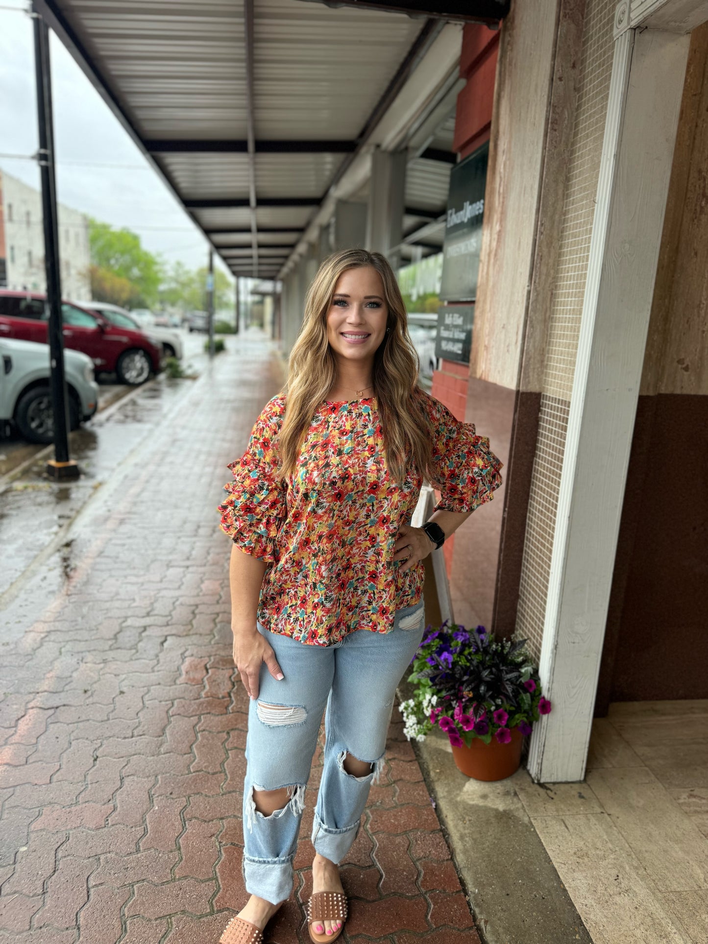 Vintage Floral Blouse