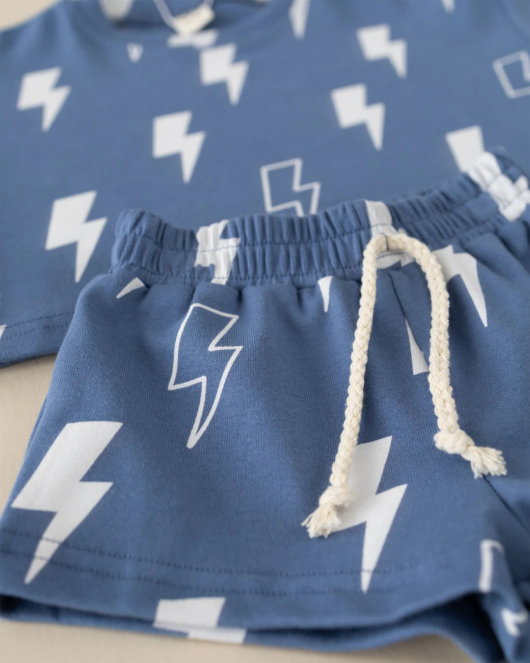 Short set| Blue Lighting bolts