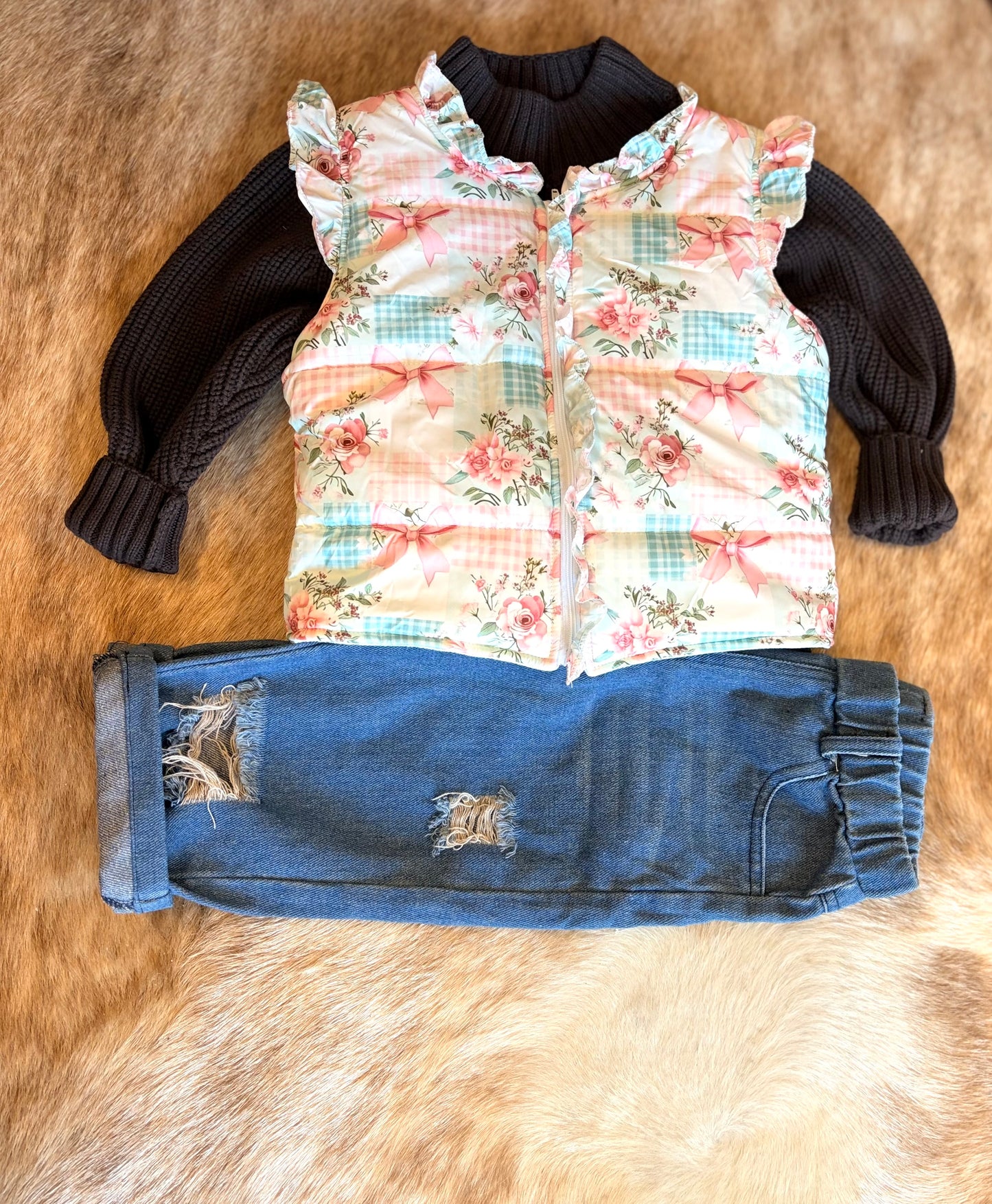 Patchwork & Bows Vest