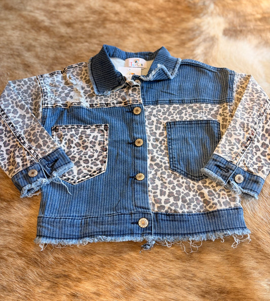 Light Cheetah Denim Jacket