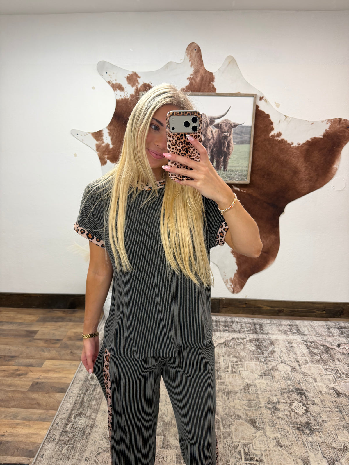 Charcoal Charm Pant Set