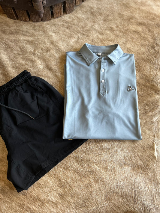 Men| Roost Blue solid polo