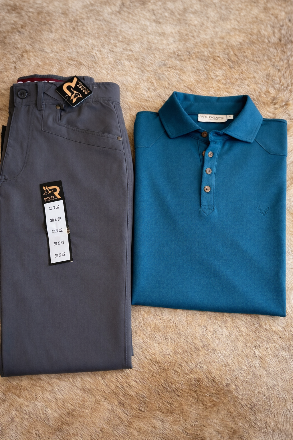 Men’s|Wildgame Blue Wrangler polo