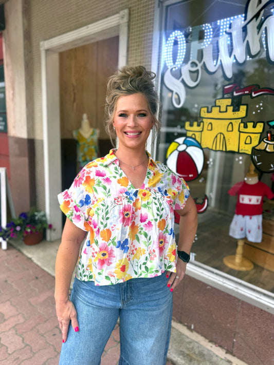 Spring Floral Top