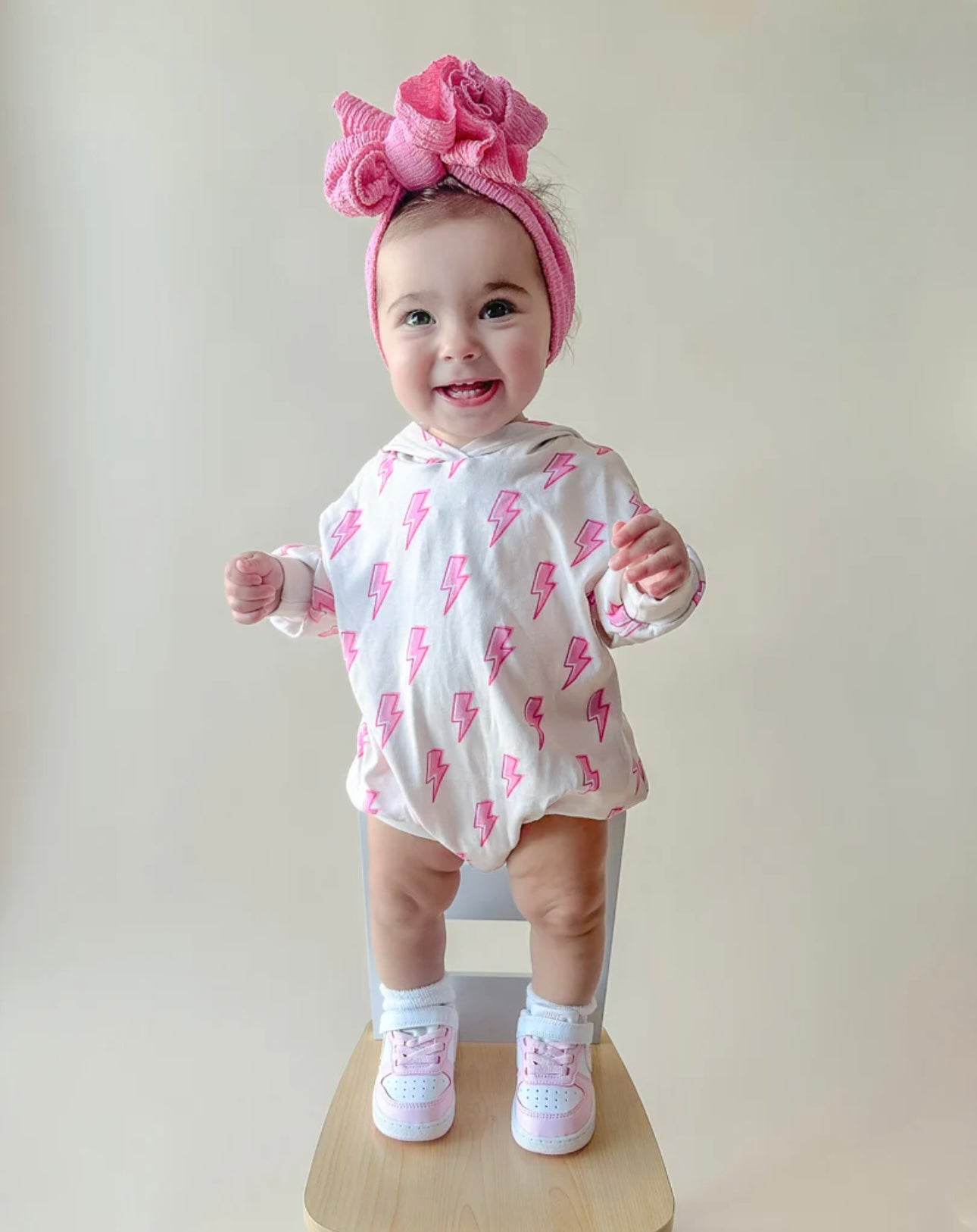 Pink Bolts Hooded Bubble