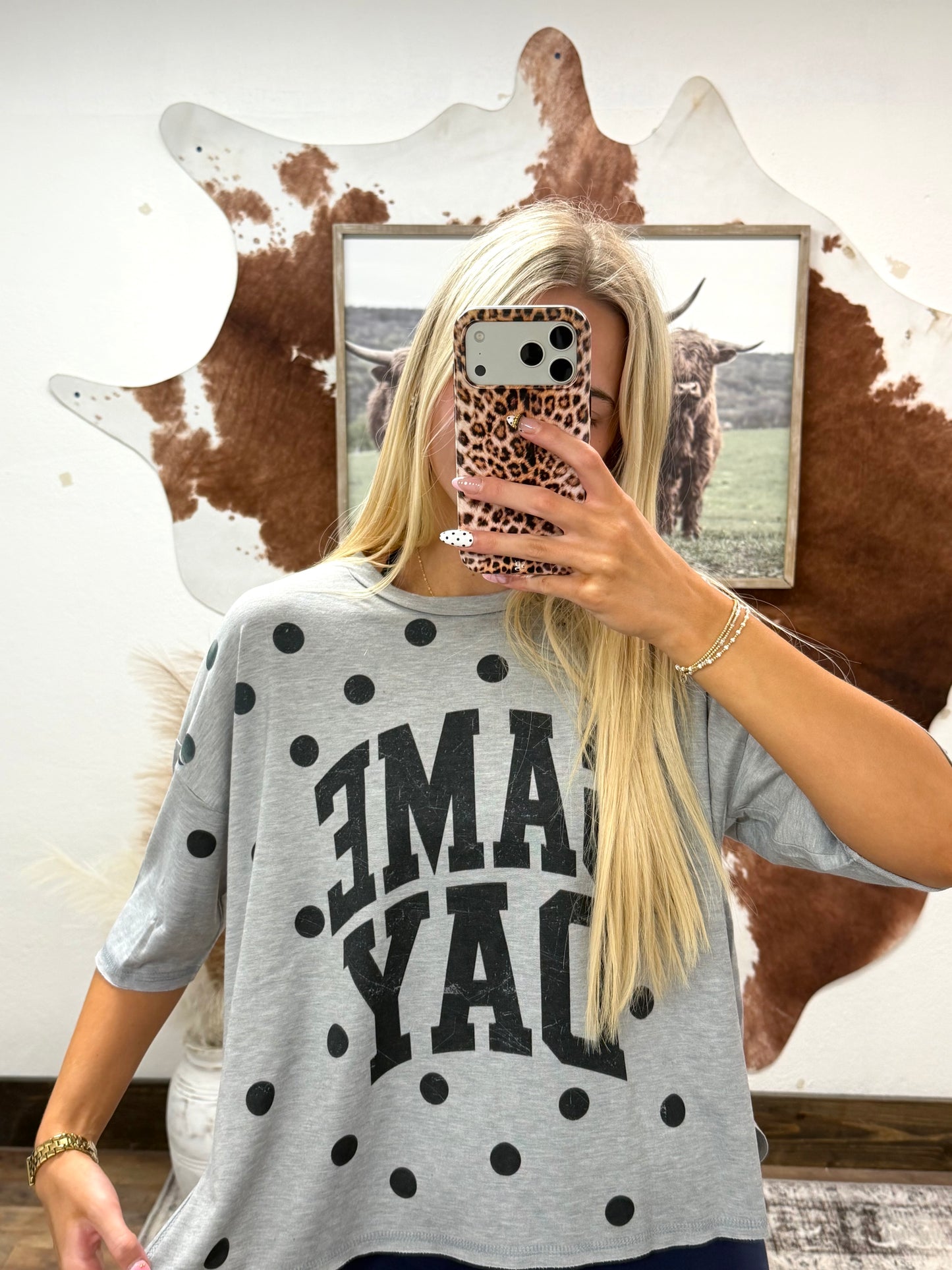 Grey Gameday Tee