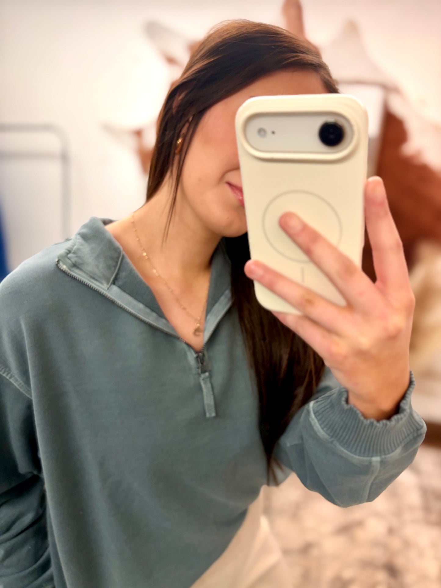 Ash Jade Quarter zip pullover