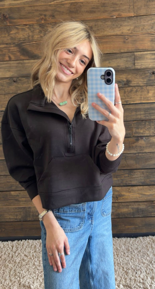 Black Cropped Scuba