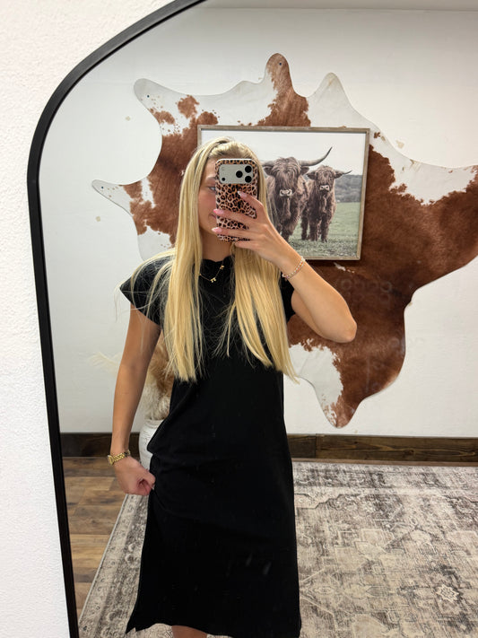 Black Maxi T-Shirt Dress