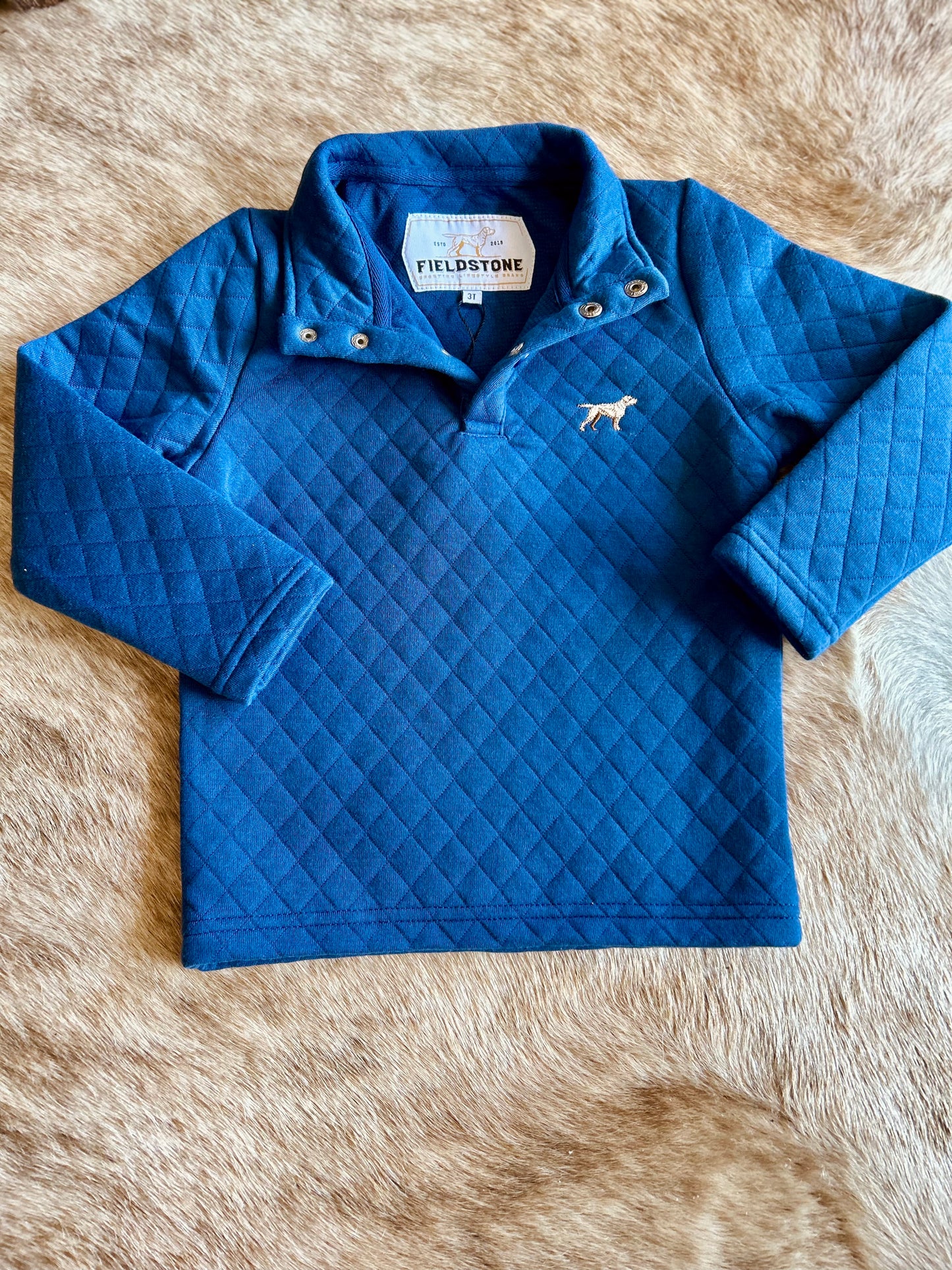 Navy Diamond patterned pullover