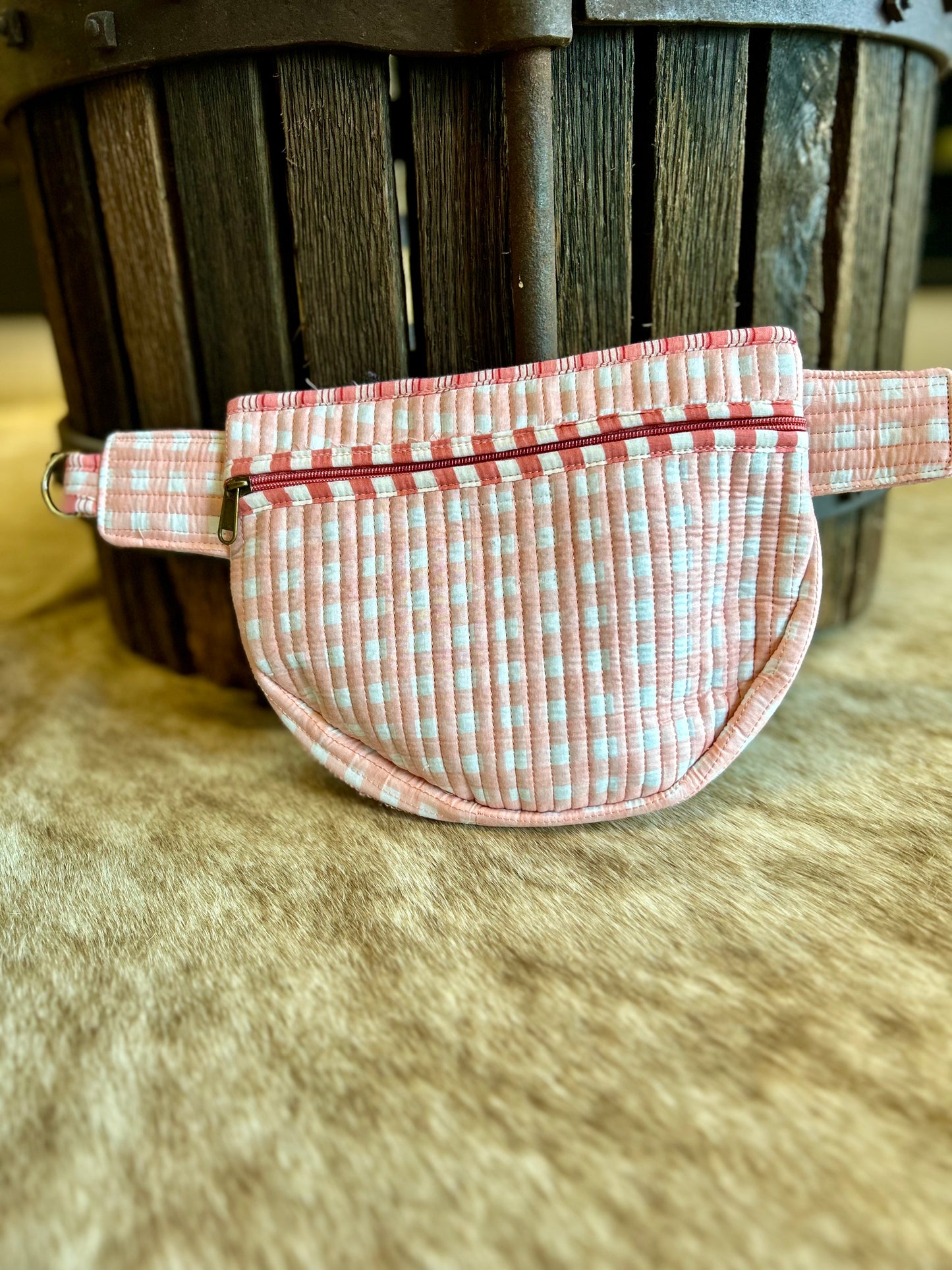 Gingham Quilted Bum Bag