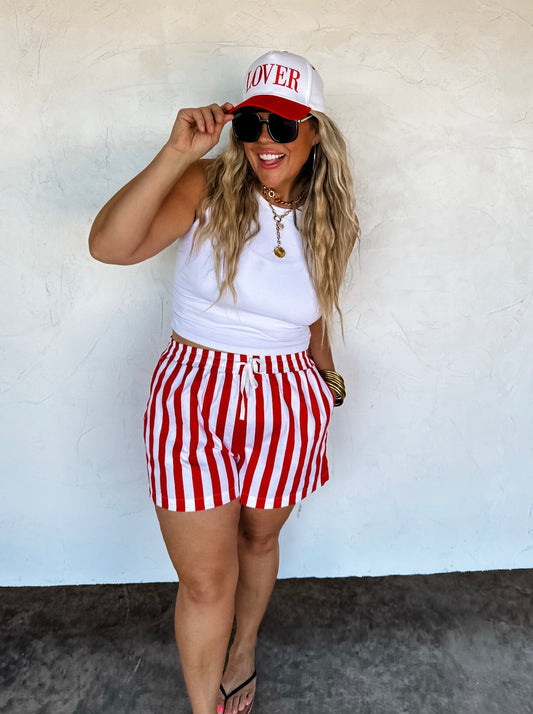 Red All American Babe Shorts