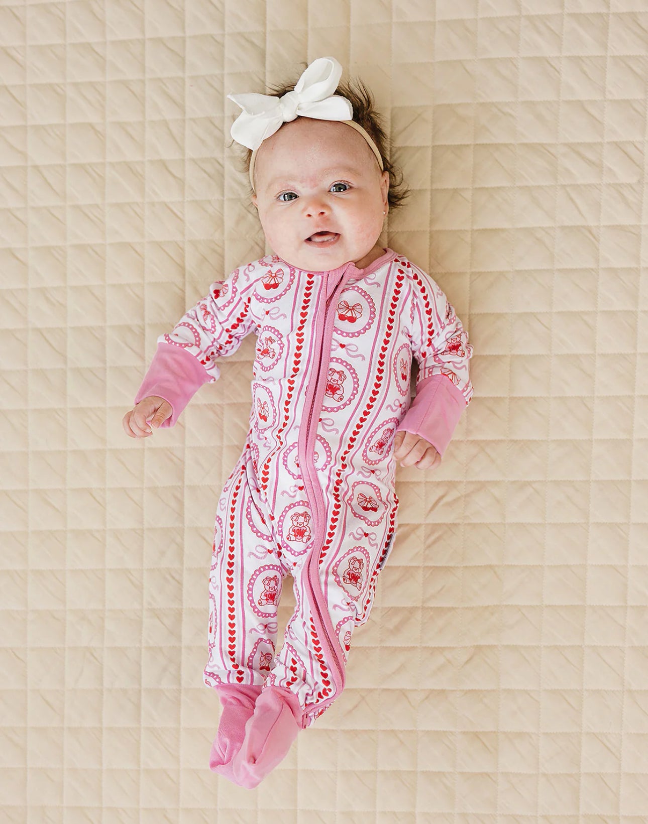 Cherry Bear Bamboo Romper