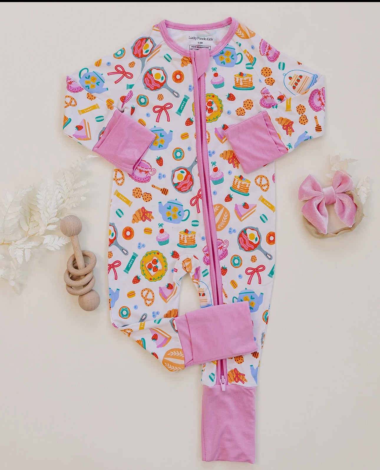 Breakfast Whismy Bamboo Romper