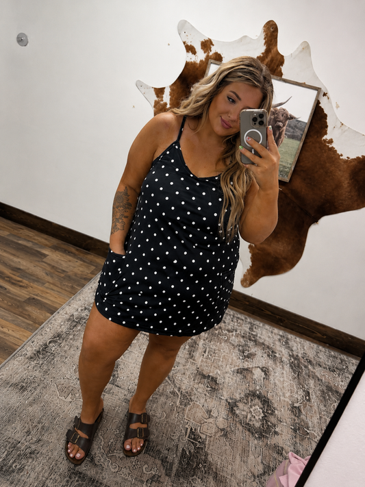 Curvy Polka Dot Active Dress