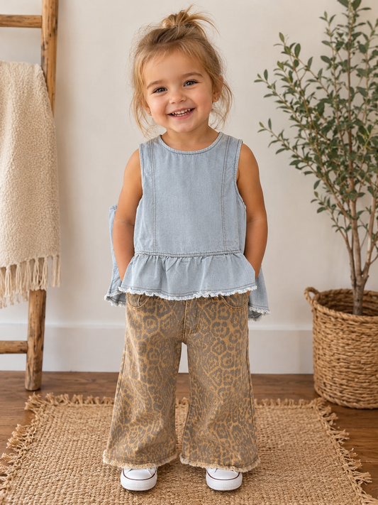 Girls Denim Tank