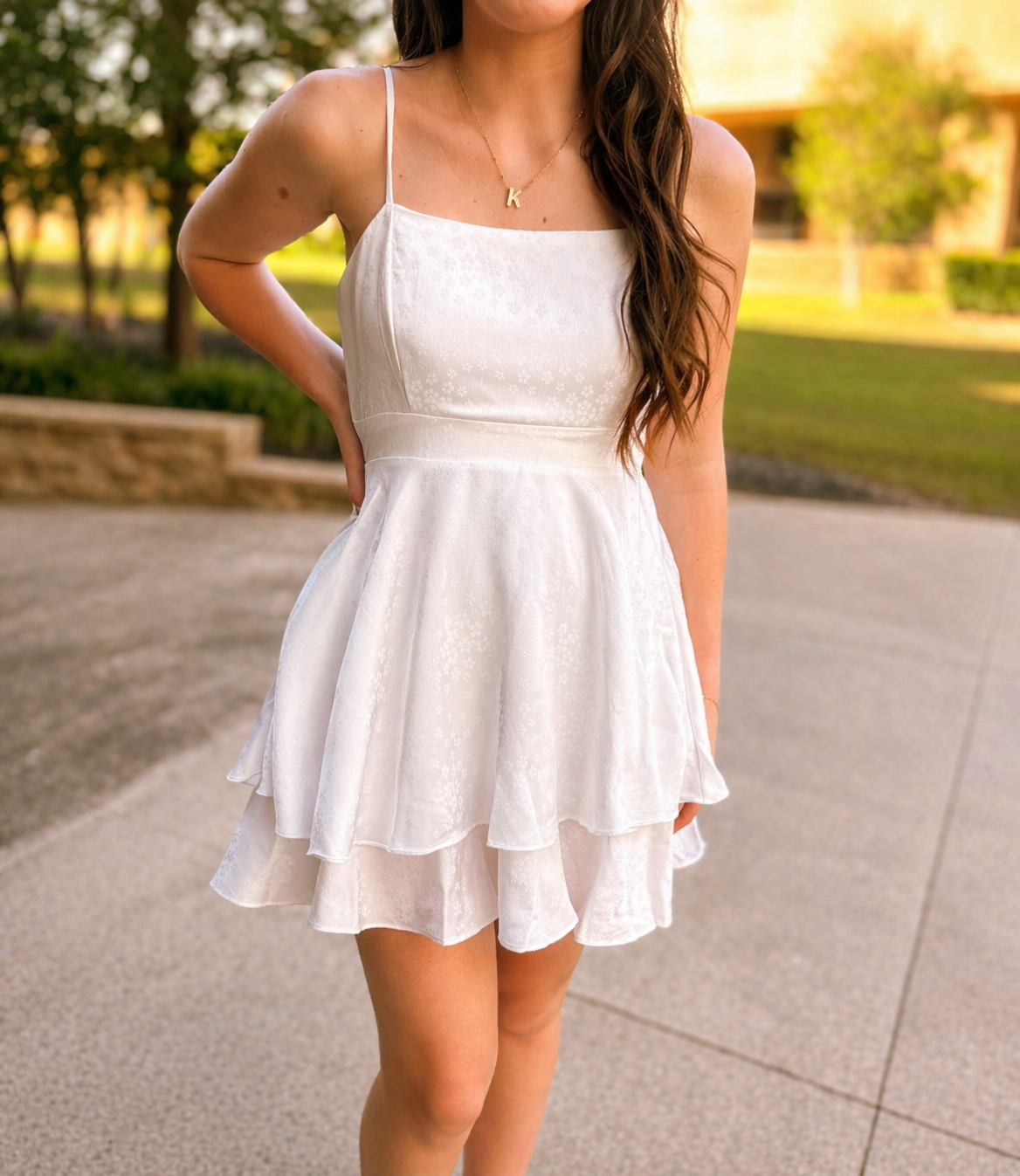 White Spaghetti Strap Dress